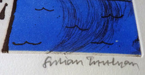 Julian Trevelyan ORIGINAL Etching & Soft Ground Aquatint. AVIGNON. Pencil Signed and Dated 1972