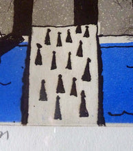 Load image into Gallery viewer, Julian Trevelyan ORIGINAL Etching &amp; Soft Ground Aquatint. AVIGNON. Pencil Signed and Dated 1972
