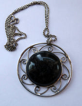 Load image into Gallery viewer, 1970s Scottish Hebridean Silver Pendant. Stylish design after John Hart, with Edinburgh hallmark for 1977
