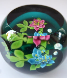 1992 Lampwork Caithness Paperweight 1992 William Manzon Rose Garland