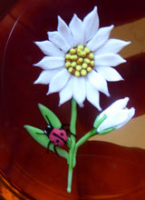 Load image into Gallery viewer, SCOTTISH Limited Edition 1990 Caithness Paperweight DAISY &amp; LADYBIRD by William Manson. Signed to the base
