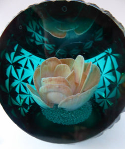 Limited Scottish Caithness Glass Paperweight. Rose Basket. Colin Terris