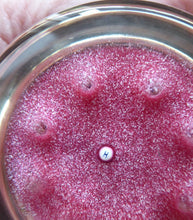 Load image into Gallery viewer, Exquisite Paul Ysart HARLAND PAPERWEIGHT; with Pink Ground,  Glitter Flowerpiece and Controlled Air Bubbles. Signed with H Cane
