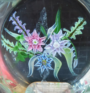 Caithness / Whitefriars 1988 Paperweight by Allan Scott entitled Flower Basket