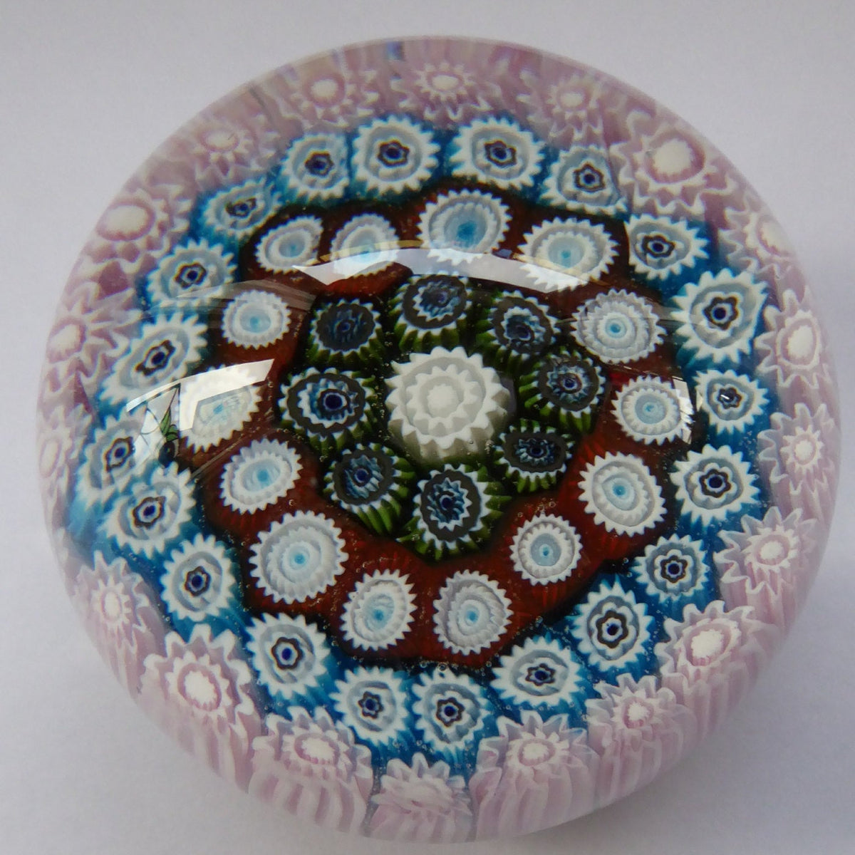 Vintage Crystal Millefiori Close Pack Paperweight. Made by Caithness G