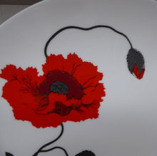Load image into Gallery viewer, SUSIE COOPER for WEDGWOOD. 1971 Cornpoppy Design. Stylish Floral Bone China Dessert Plates - 9 inches
