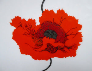 SUSIE COOPER for WEDGWOOD. 1971 Cornpoppy Design. Stylish Floral Bone China Dessert Plates - 9 inches