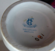 Load image into Gallery viewer, Vintage 1960s Amorphic White Porcelain Drinks / Cocktails Bottle or Decanter. JEREZ: Embellished with image of Spanish Guitar
