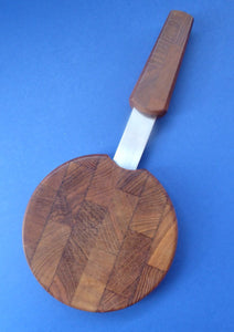 Vintage Danish Mid Century Dansk Teak QUISTGAARD Cheese Board with Intergral Chopping Blade