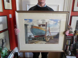 New Zealand Art. Ron Stenberg Fishing Boat at Oland Sweden 1980s