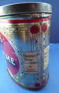 Rare Early 20th Century Art Nouveau Thorne's Extra Super Creme Advertising Toffee Tin; c 1910
