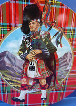 Load image into Gallery viewer, 1960s Vintage SCOTTISH SHORTBREAD Tin with Tartan background with Central Piper Motif
