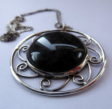 Load image into Gallery viewer, 1970s Scottish Hebridean Silver Pendant. Stylish design after John Hart, with Edinburgh hallmark for 1977
