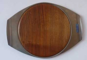 Vintage  1960s Bramah Teak and Stainless Steel Chopping Board