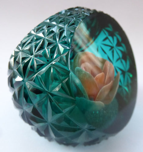 Limited Scottish Caithness Glass Paperweight. Rose Basket. Colin Terris