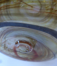 Load image into Gallery viewer, Isle of Wight Studio Glass  by Michael Harris, c 1970. LARGE Tortoiseshell Globular Vase
