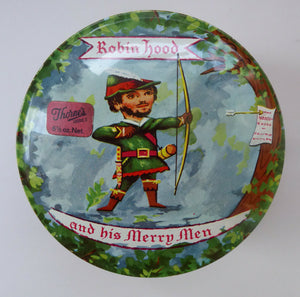 Vintage 1960s THORNE'S Toffee Tin: Robin Hood and his Merry Men Design