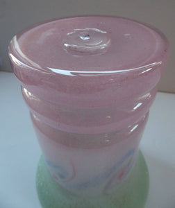 SCOTTISH GLASS by VASART. Fine 1950s Large Art Glass Vase. 7 inches in height