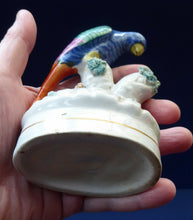 Load image into Gallery viewer, ANTIQUE Early Staffordshire Bird &amp; Lamb Quill Pen Holder. Extremely Rare and in Excellent Condition
