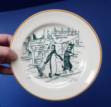 Load image into Gallery viewer, 1920s Royal Doulton Daily Mirror Pip, Squeak &amp; Wilfred Side Plate. 6 1/2 inches diameter. EXTREMELY RARE

