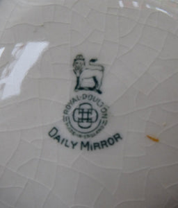 1920s Royal Doulton Daily Mirror Pip, Squeak & Wilfred Saucer. EXTREMELY RARE