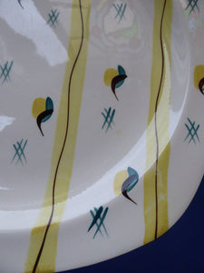 1950s MIDWINTER Square Dinner Plates. Collectable FIESTA PATTERN. Designed by Jessie Tait in 1953