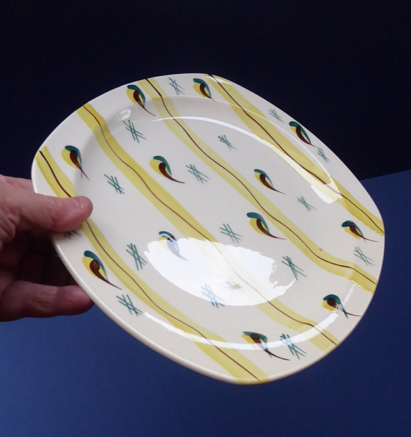 1950s MIDWINTER Square Dessert Plates. Collectable FIESTA PATTERN
