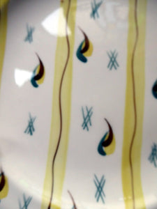 1950s MIDWINTER Square Dessert Plates. Collectable FIESTA PATTERN. Designed by Jessie Tait in 1953