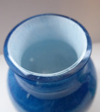Load image into Gallery viewer, Tall Blue Caithness Glass Cadenza Hearts Vase by Colin Terris
