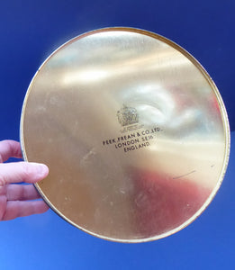 1960s Vintage SCOTTISH SHORTBREAD Tin with Tartan background with Central Piper Motif