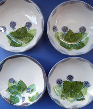Load image into Gallery viewer, SCOTTISH Vintage WILD BERRIES Design Shallow Bowl by Highland Stoneware, Scotland. Hand-Decorated
