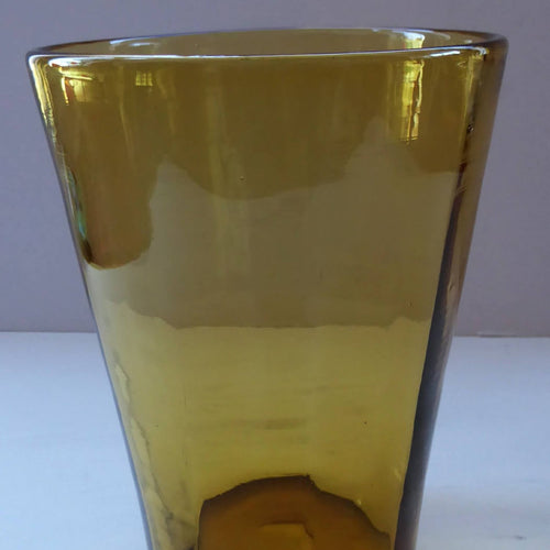 WHITEFRIARS Glass Vertical Ribbed LARGE Tumbler Vase