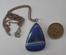 Load image into Gallery viewer, Very Stylish SCOTTISH SILVER &amp; Agate Pendant. Probably by Ortak with Edinburgh Hallmark 1973
