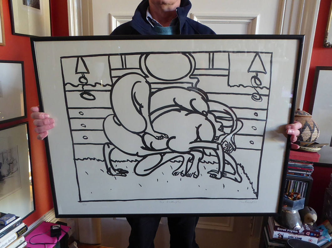 Scottish Art for Sale. Peter Pretsell The Butterfly Original Lithograph 1980s 