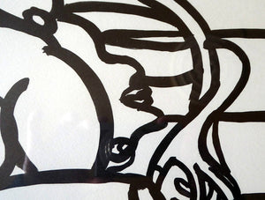 Scottish Art for Sale. Peter Pretsell The Butterfly Original Lithograph 1980s 
