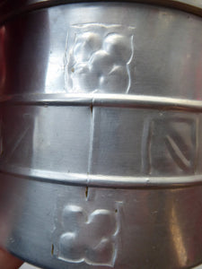 Aluminium Biscuit Box - Modelled on a Pewter Arts & Crafts Design  which was originally made for Liberty by Archibald Knox
