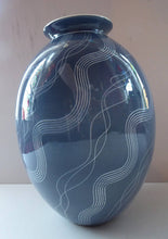 Load image into Gallery viewer, LARGE Vintage 1950s German SCHRAMBERG Vase. WINDSOR Grey-Blue with Abstract Scgraffito Decoration
