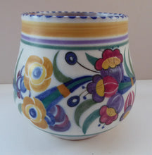 Load image into Gallery viewer, Early 1930s Art Deco Poole CARTER, STABLER &amp; ADAMS Pottery Fuchsia Pattern Bowl
