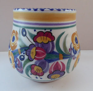 Early 1930s Art Deco Poole CARTER, STABLER & ADAMS Pottery Fuchsia Pattern Bowl