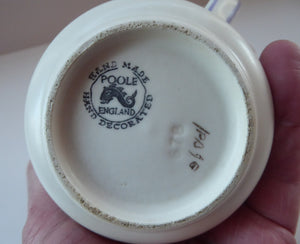 Early 1950s POOLE Pottery BLUEBIRD Pattern Decorative Jug