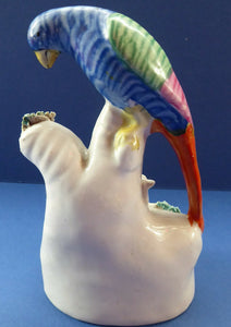 ANTIQUE Early Staffordshire Bird & Lamb Quill Pen Holder. Extremely Rare and in Excellent Condition