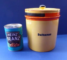 Load image into Gallery viewer, Rare Carlton Ware Large Art Deco Storage Jars 1930s Sunshine Yellow Geometic Pattern
