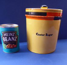 Load image into Gallery viewer, Rare Carlton Ware Large Art Deco Storage Jars 1930s Sunshine Yellow Geometic Pattern
