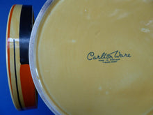Load image into Gallery viewer, Rare Carlton Ware Large Art Deco Storage Jars 1930s Sunshine Yellow Geometic Pattern

