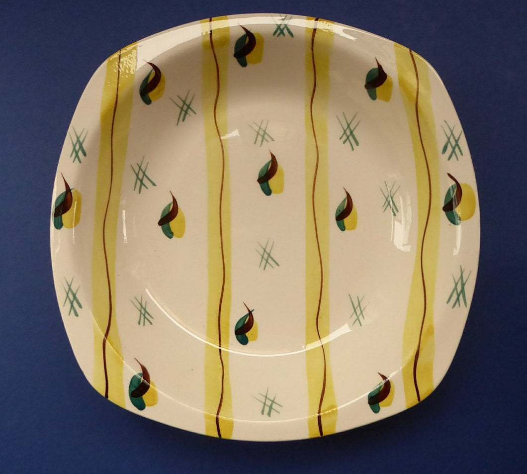 1950s MIDWINTER Shallow Bowl. Collectable FIESTA PATTERN. Designed by Jessie Tait in 1953