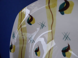 1950s MIDWINTER Shallow Bowl. Collectable FIESTA PATTERN. Designed by Jessie Tait in 1953