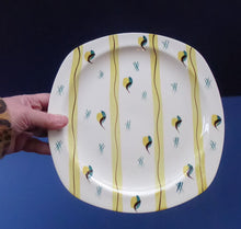 Load image into Gallery viewer, 1950s MIDWINTER Square Dinner Plates. Collectable FIESTA PATTERN. Designed by Jessie Tait in 1953
