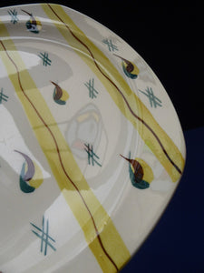 1950s MIDWINTER Square Dessert Plates. Collectable FIESTA PATTERN. Designed by Jessie Tait in 1953