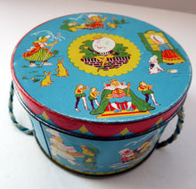 Load image into Gallery viewer, 1950s NURSERY RHYMES Sweetie Tin. Wilkin&#39;s Ltd. Includes: Humpty Dumpty, Mary Had a Little Lamb, Jack and Jill etc
