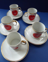 Load image into Gallery viewer, For SPARES: Vintage 1960s THOMAS ROSENTHAL Orange Flower Power Cup &amp; Saucer. Five Available

